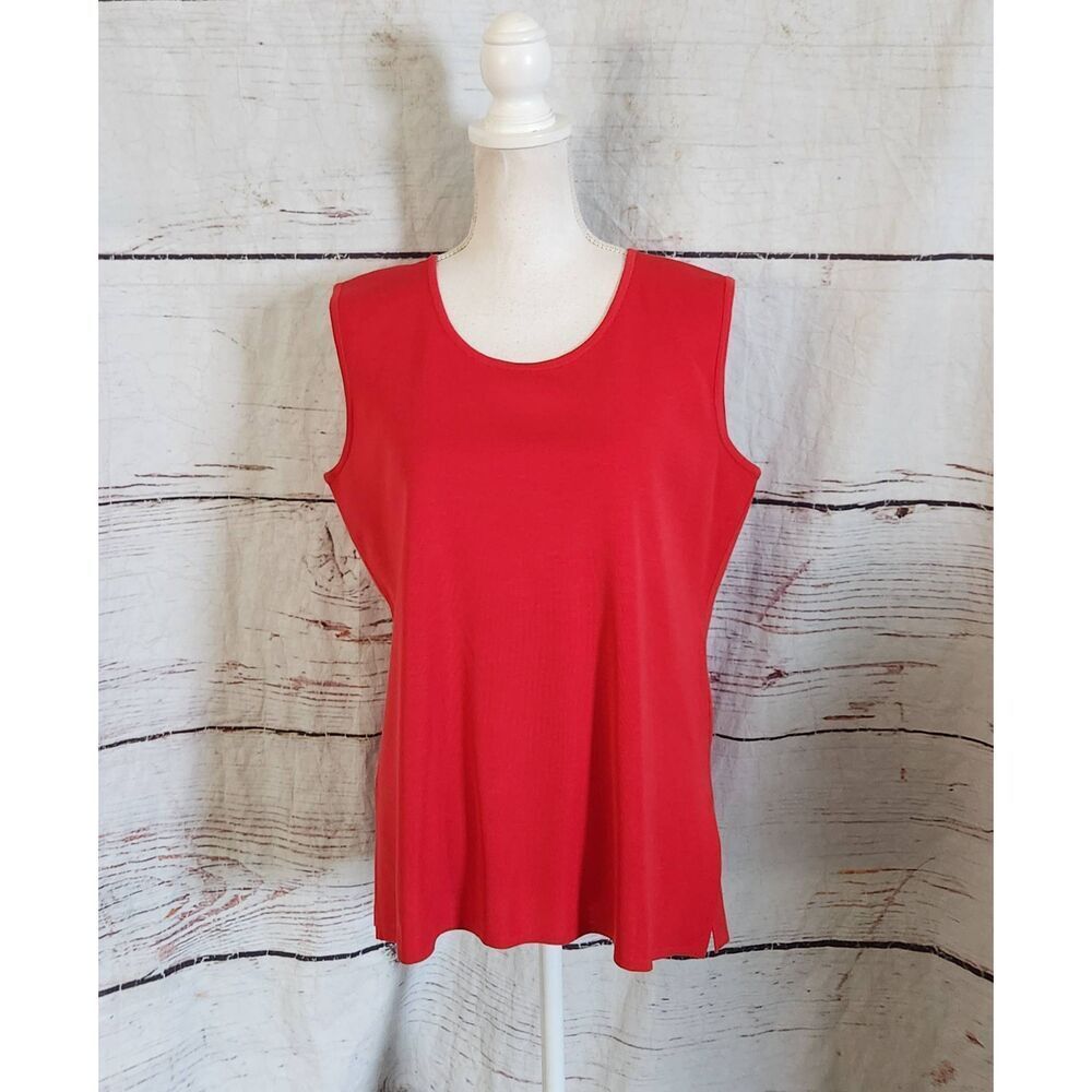 Misook Scoop Neck Tank/ Sleeveless Top Size Large